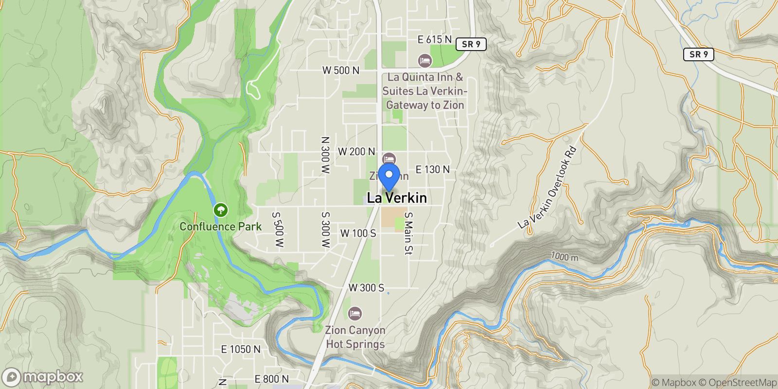Map showing 80 W Center ST, La Verkin, Utah, United States.