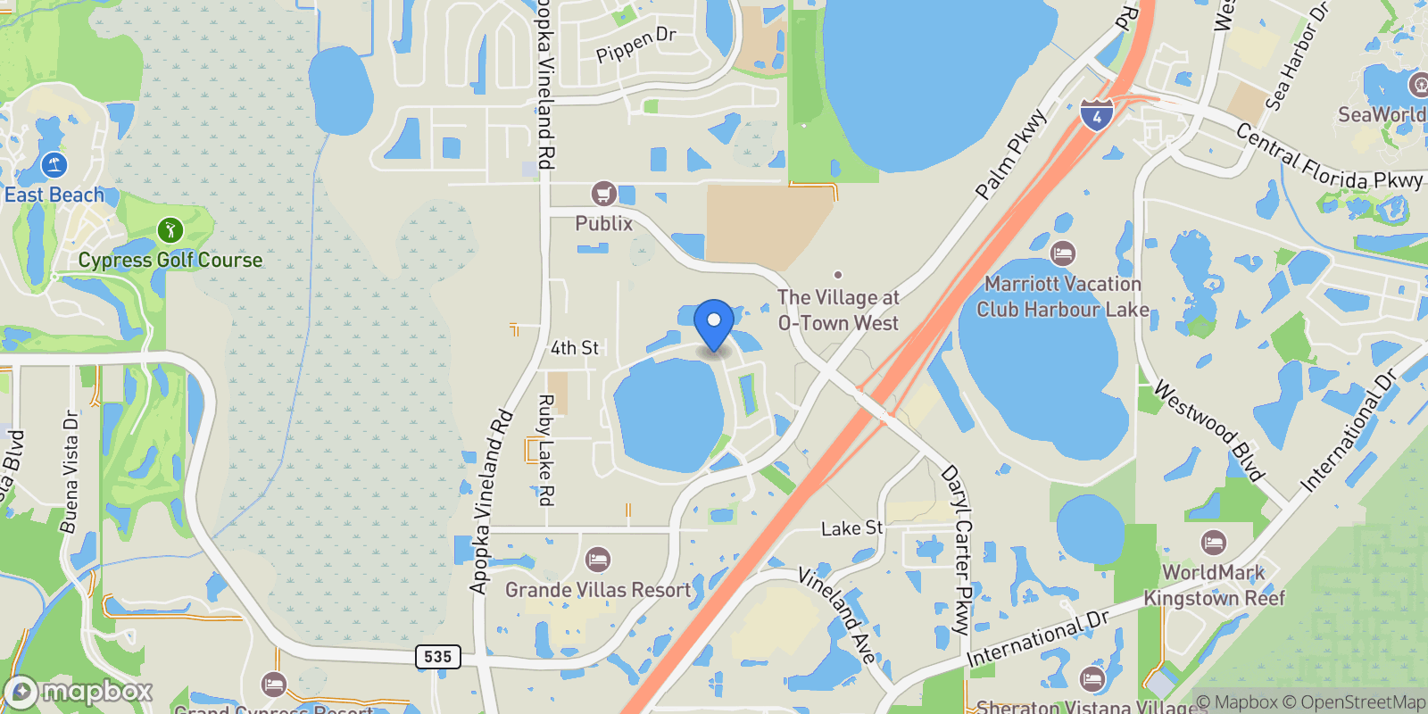 Map showing 10854 Lemon Lake Blvd, Orlando, FL 32836, Orlando, Florida, United States.