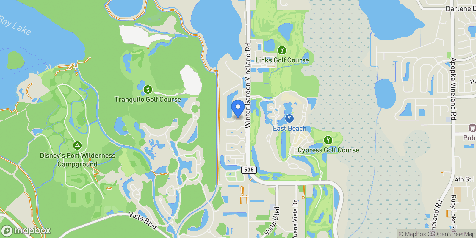 Map showing 10692 Royal Cypress Way, Orlando, FL 32836, Eatonville, Florida, United States.