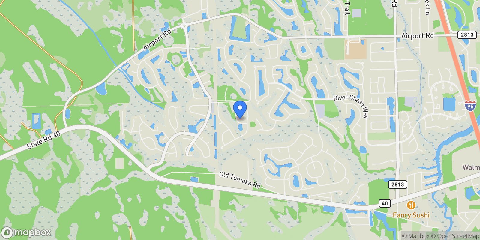 Map showing 32 Allenwood Look, Ormond Beach, FL 32174, Ormond Beach, Florida, United States.