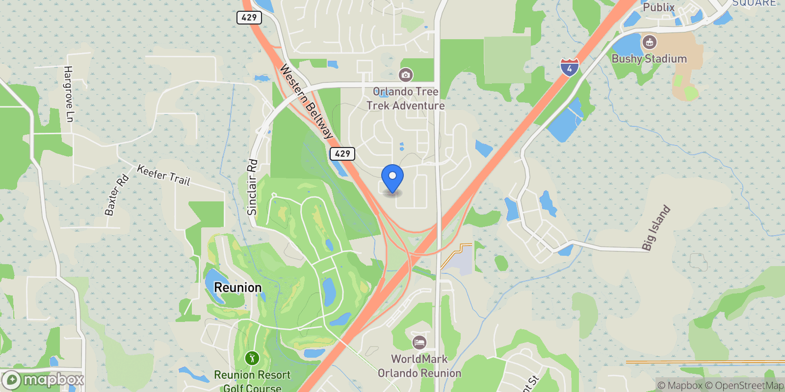 Map showing 7783 Westland Drive, Kissimmee, FL 34747, Kissimmee, Florida, United States.
