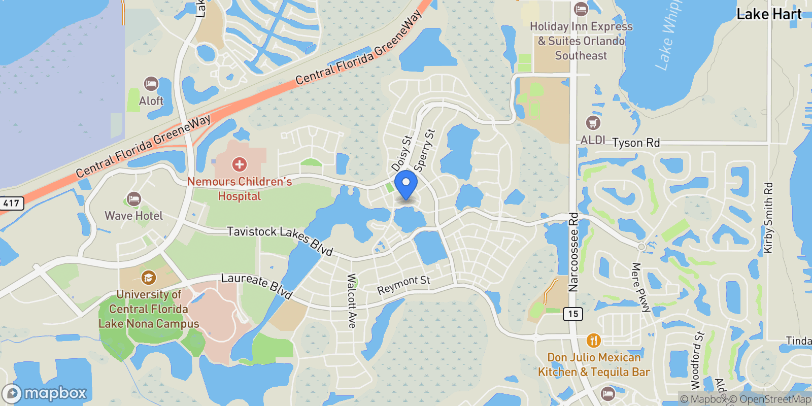 Map showing 13041 Gabor Avenue, Orlando, FL 32827, Orlando, Florida, United States.
