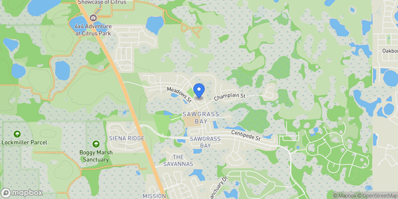 Map showing 16087 Shasta Street, Clermont, FL 34714, Clermont, Florida, United States.