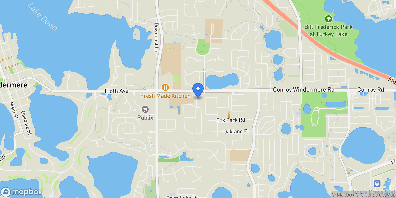 Map showing 4719 Kensington Park Boulevard, Orlando, FL 32819, Orlando, Florida, United States.