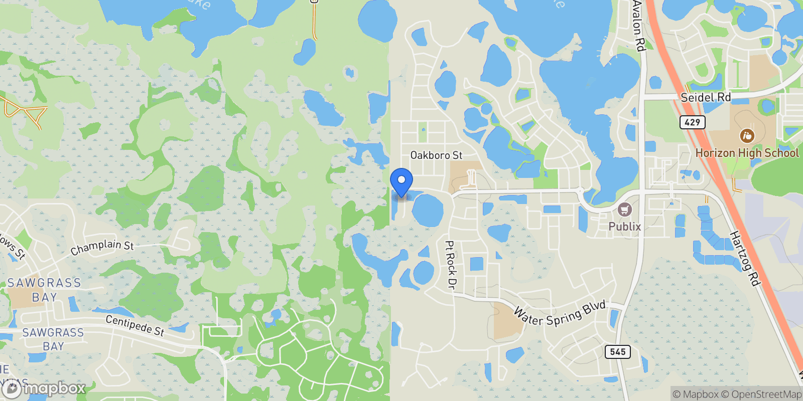 Map showing 9536 Bolero Rd, Winter Garden, FL 34787, Winter Garden, Florida, United States.