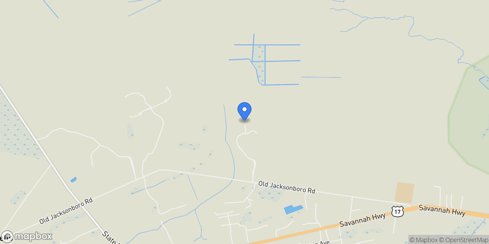 Map showing 5950 Kelseys Mill Road, Ravenel, SC 29470, Ravenel, South Carolina, United States.