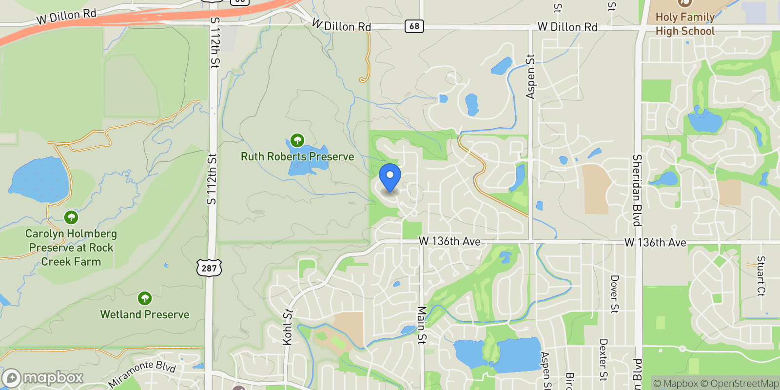 Map showing 221 Summit Trail , Broomfield, CO 80020, Broomfield, Colorado, United States.