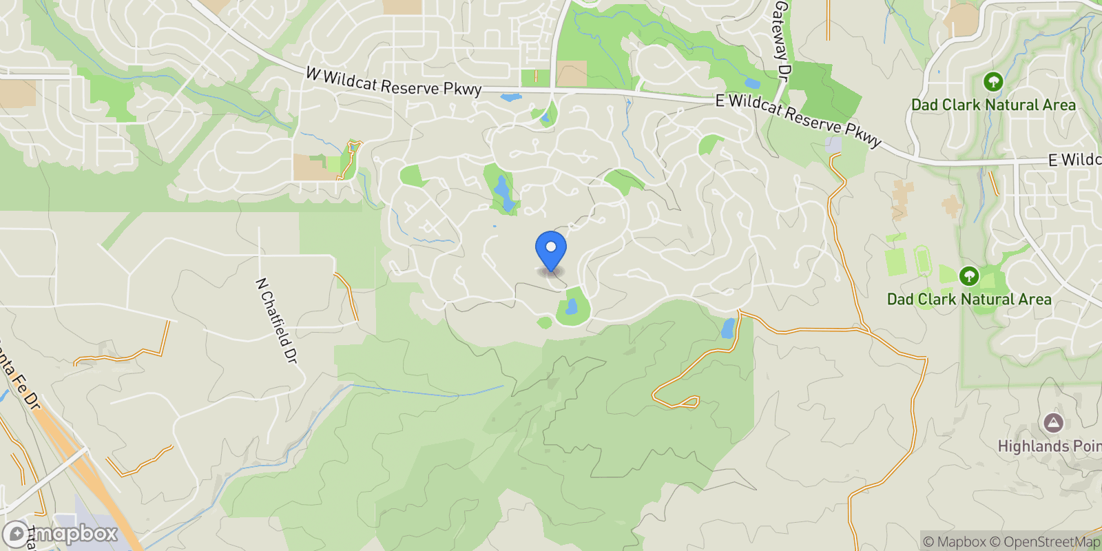 Map showing 10858 Rainribbon Road , Highlands Ranch, CO 80126, Highlands Ranch, Colorado, United States.