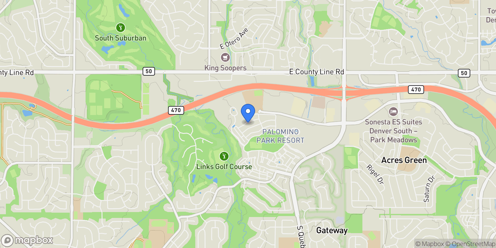 Map showing 8555 Gold Peak Drive Unit# B, Highlands Ranch, CO 80130, Highlands Ranch, Colorado, United States.