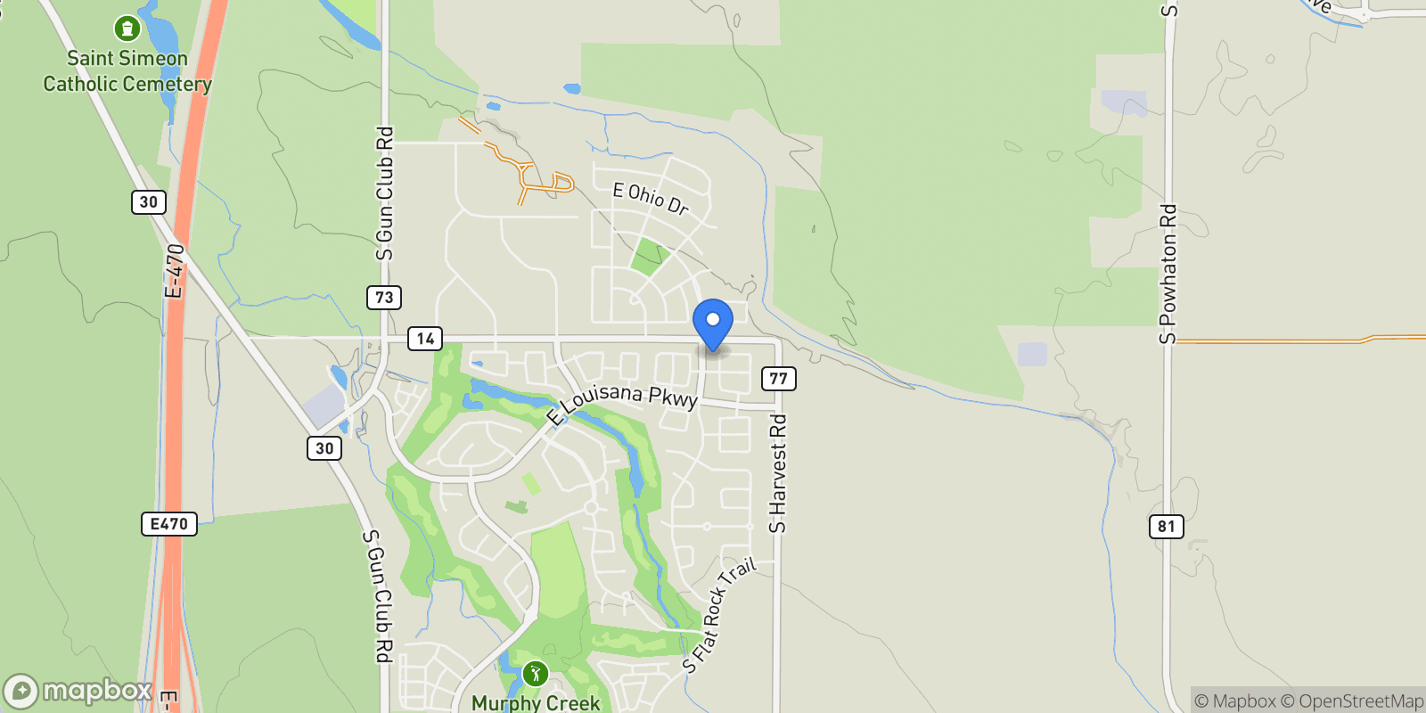 Map showing 24631 E Kansas Circle , Aurora, CO 80018, Aurora, Colorado, United States.