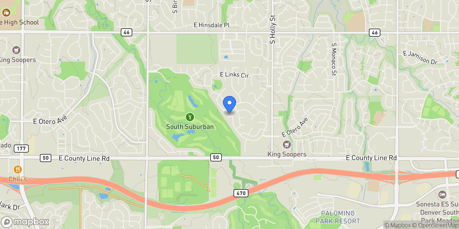 Map showing 5038 E Nichols Place , Centennial, CO 80122, Centennial, Colorado, United States.