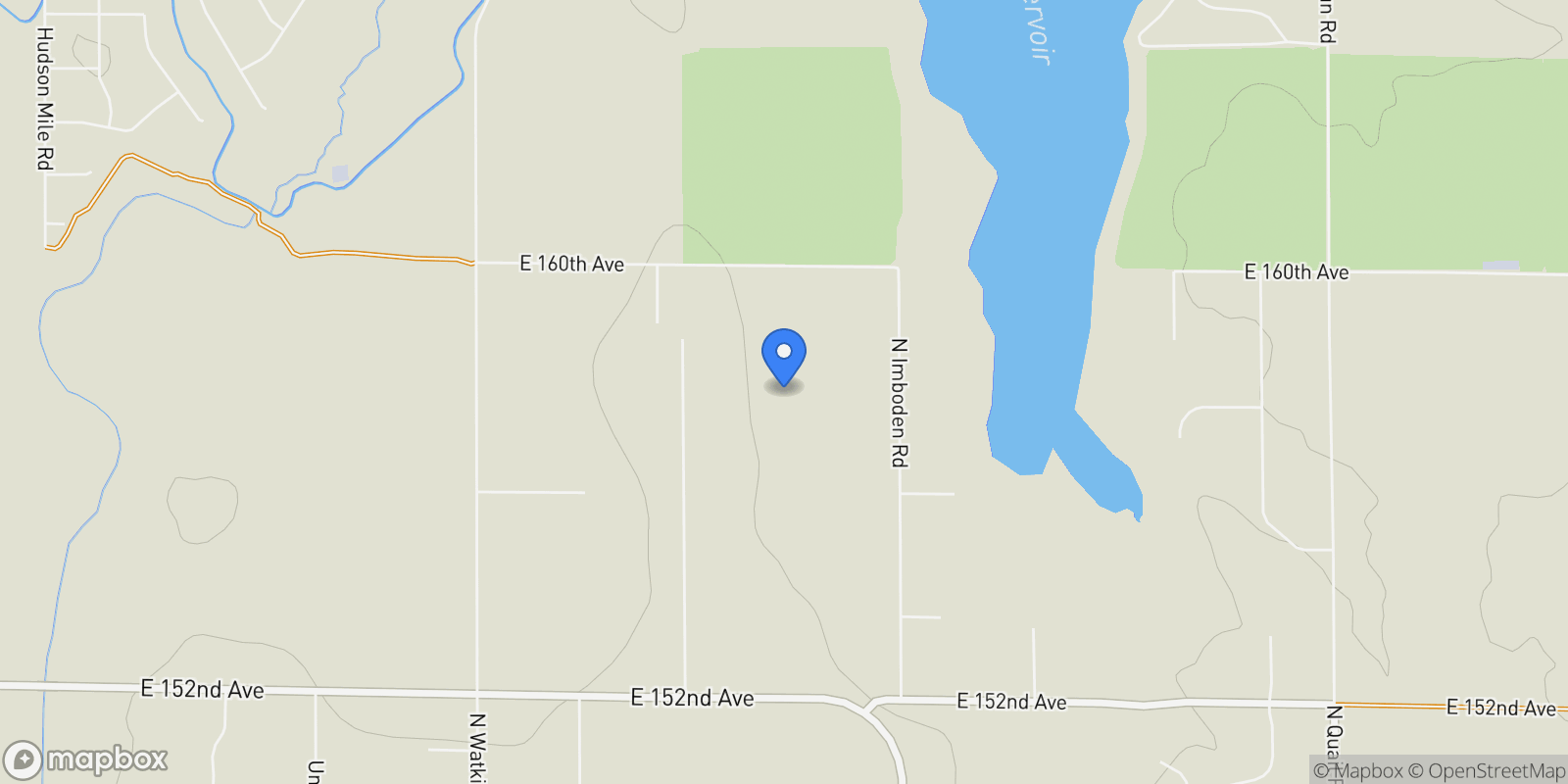 Map showing 1 Imboden Road , Brighton, CO 80603, Commerce City, Colorado, United States.