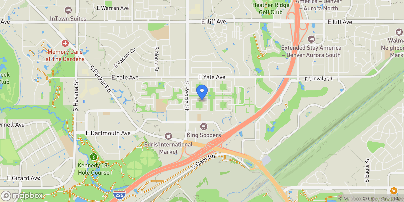 Map showing 12335 E Bates Circle , Aurora, CO 80014, Aurora, Colorado, United States.