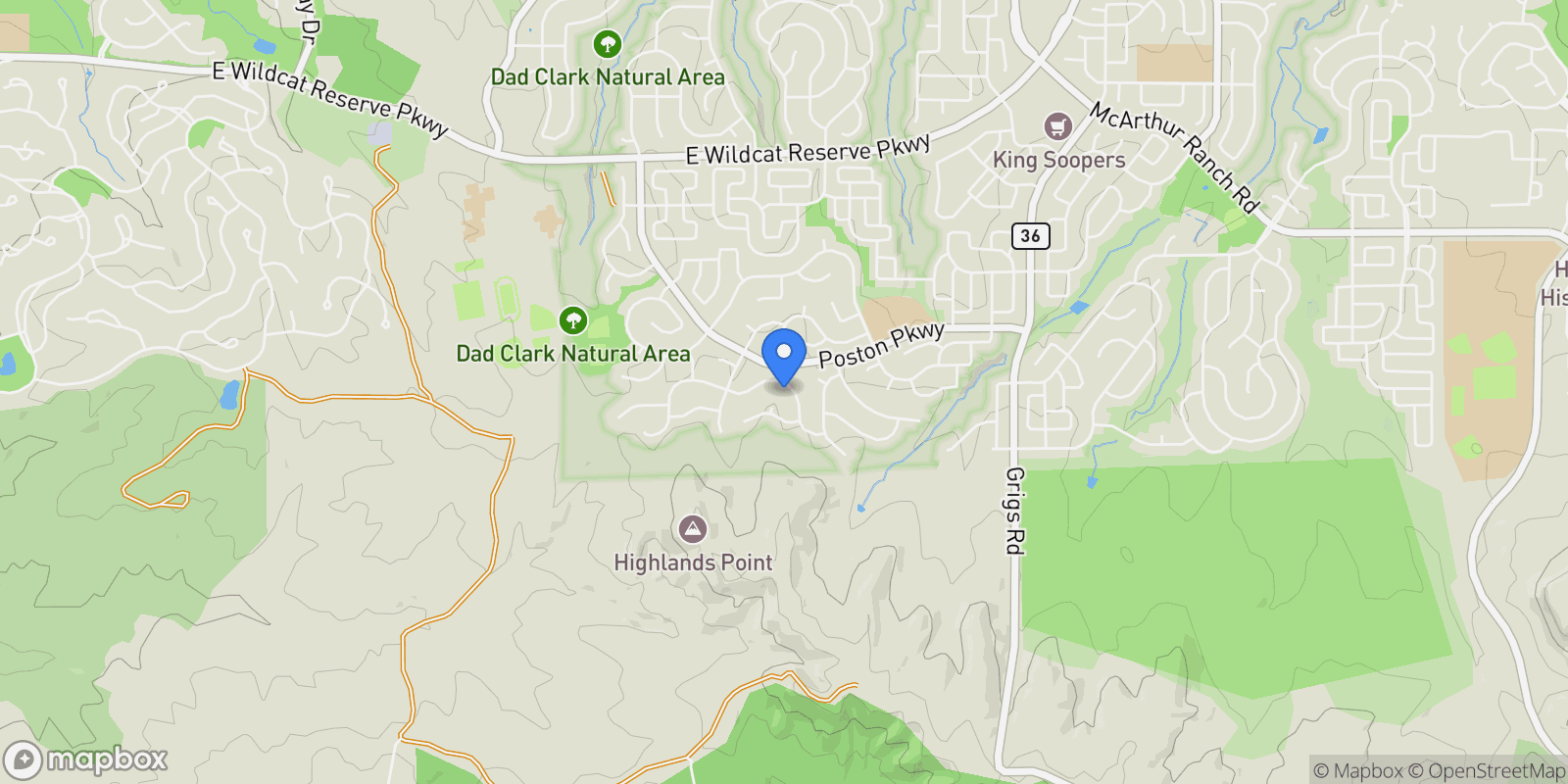 Map showing 2996 Danbury Avenue , Highlands Ranch, CO 80126, Highlands Ranch, Colorado, United States.