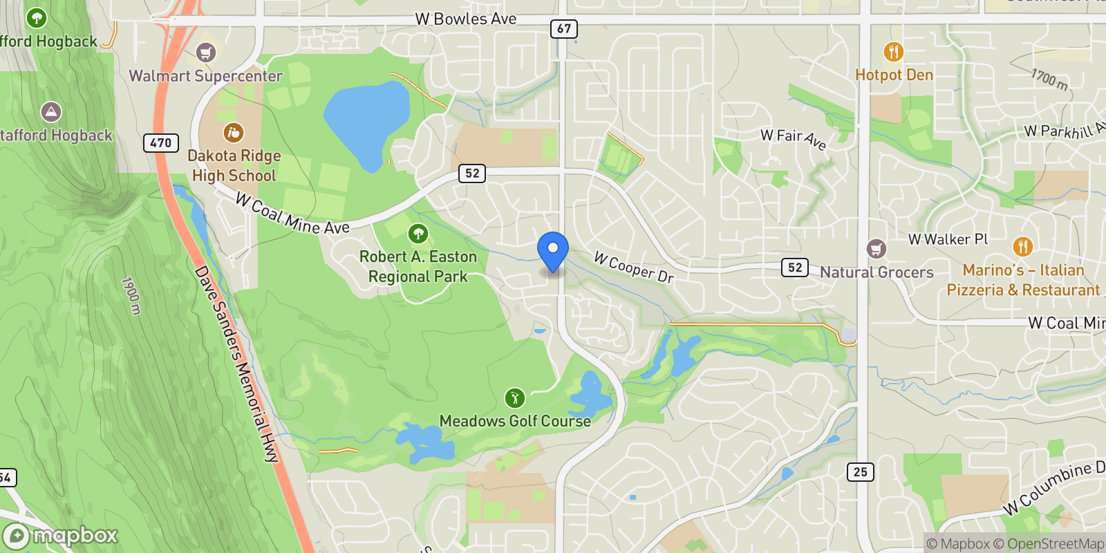 Map showing 11632 W Quarles Avenue , Littleton, CO 80127, Littleton, Colorado, United States.