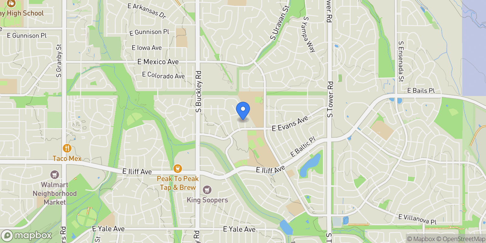 Map showing 2067 S Salida Street , Aurora, CO 80013, Aurora, Colorado, United States.