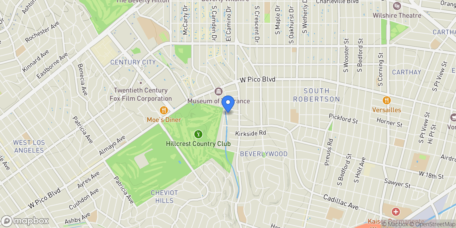 Map showing 9752 Castello Place, Los Angeles, CA 90035, Los Angeles, California, United States.