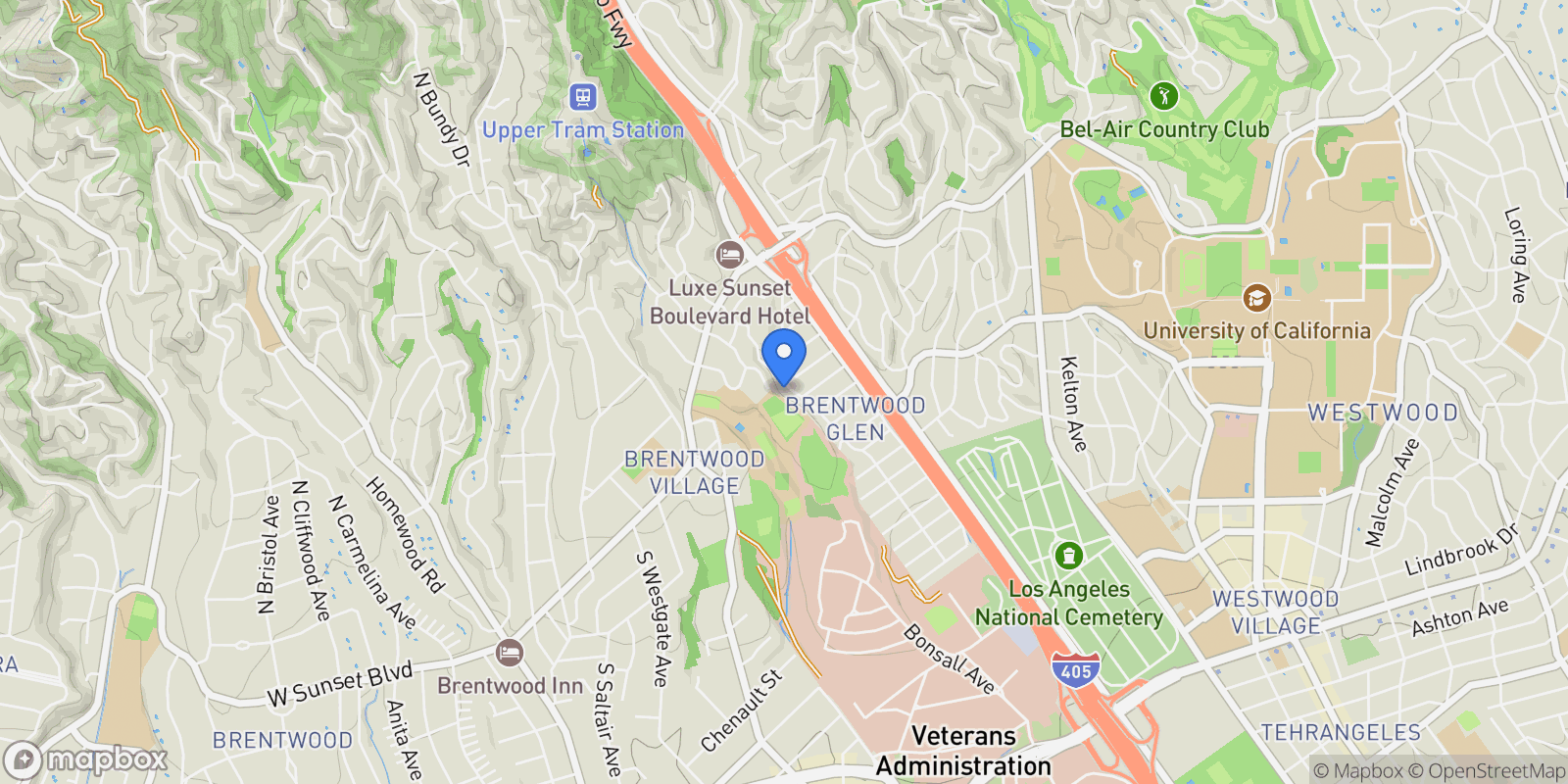 Map showing 271 Beloit Avenue, Los Angeles, CA 90049, Los Angeles, California, United States.
