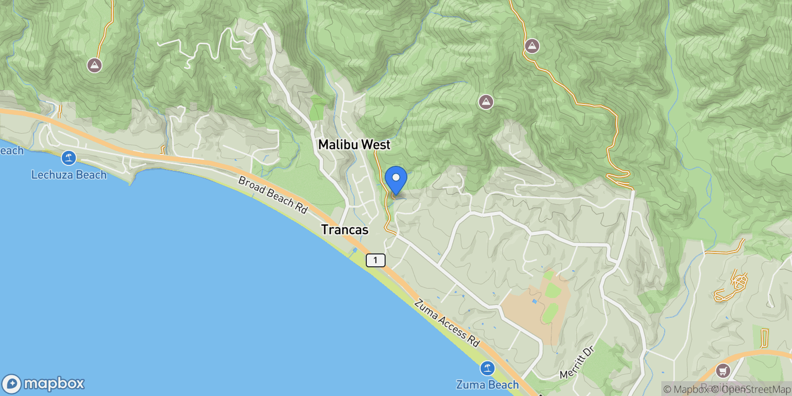 Map showing 6361 Sea Star Drive, Malibu, CA 90265, Malibu, California, United States.