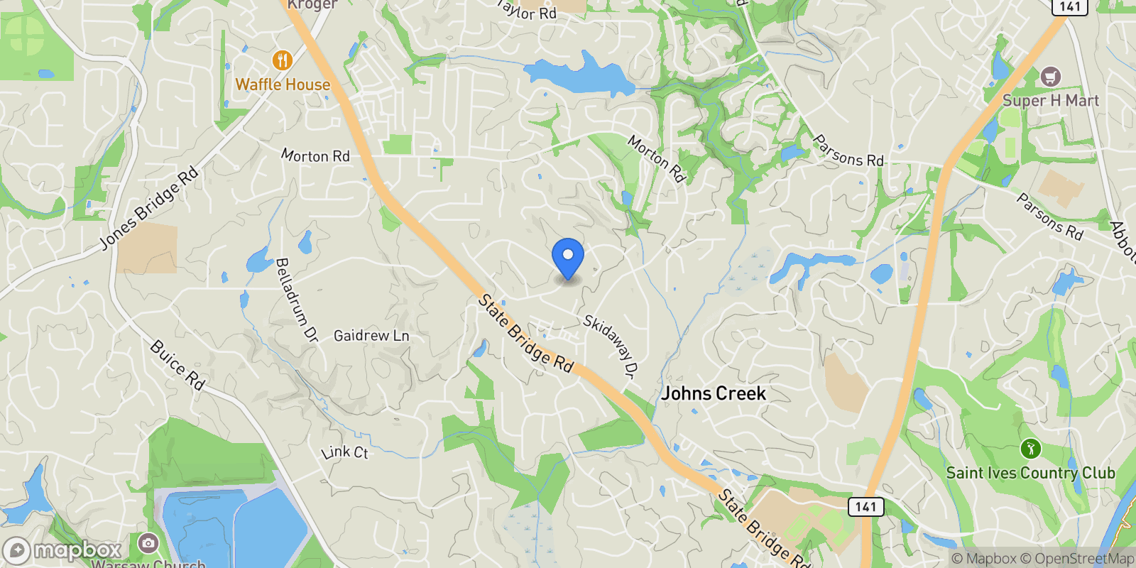 Map showing Alpharetta, Georgia, United States.