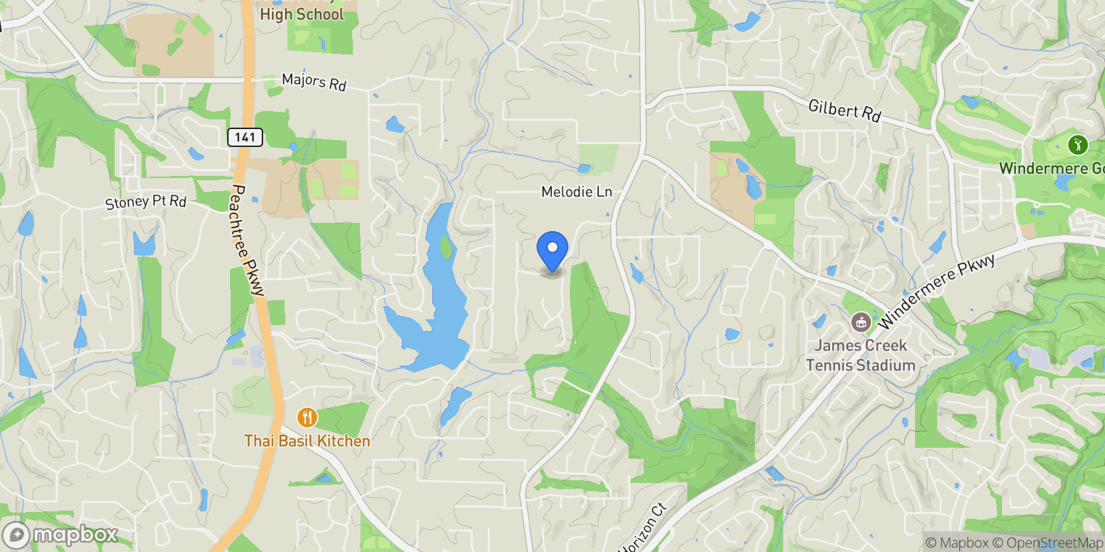 Map showing Cumming, Georgia, United States.
