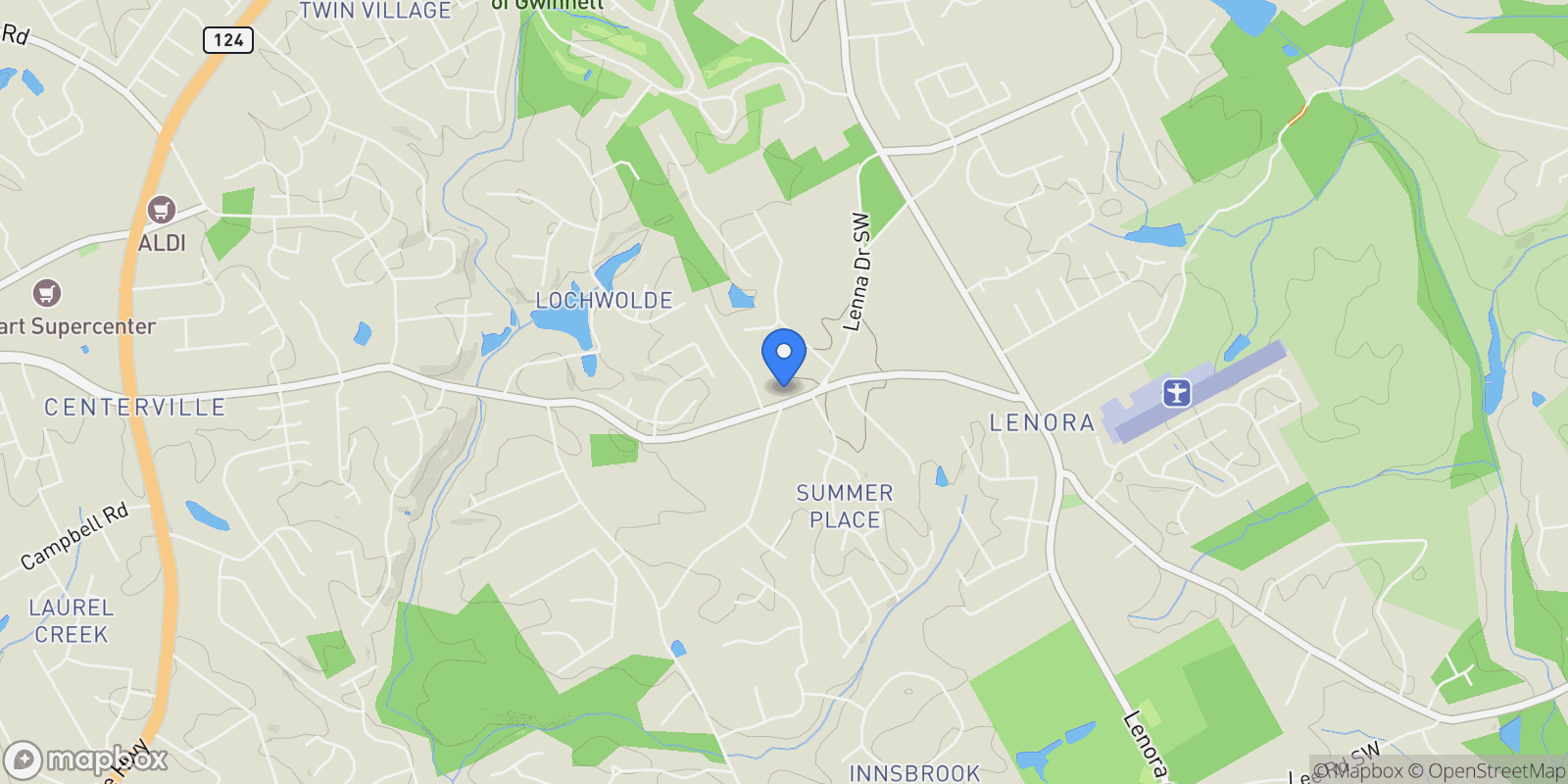 Map showing Snellville, Georgia, United States.