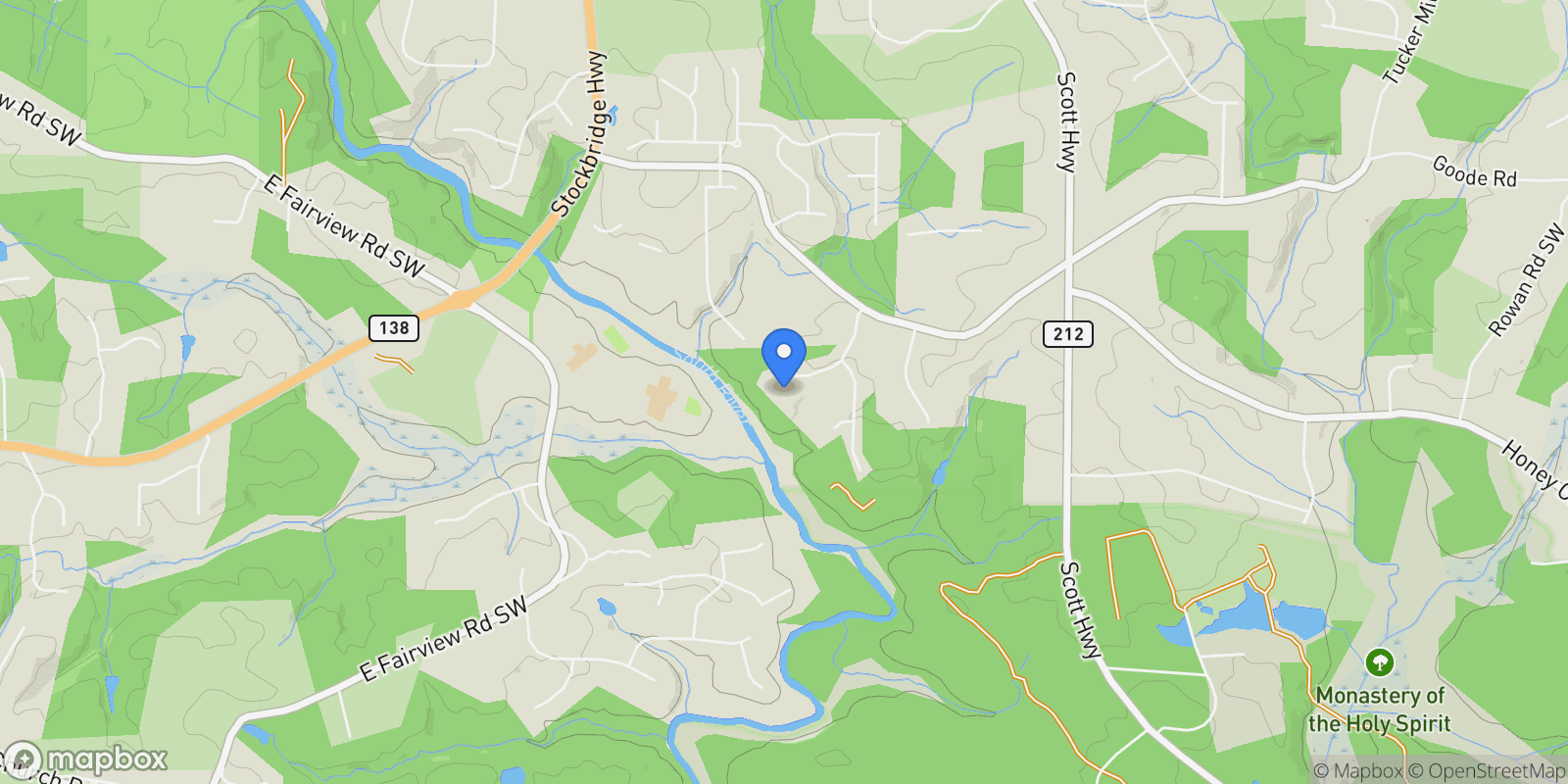 Map showing Conyers, Georgia, United States.