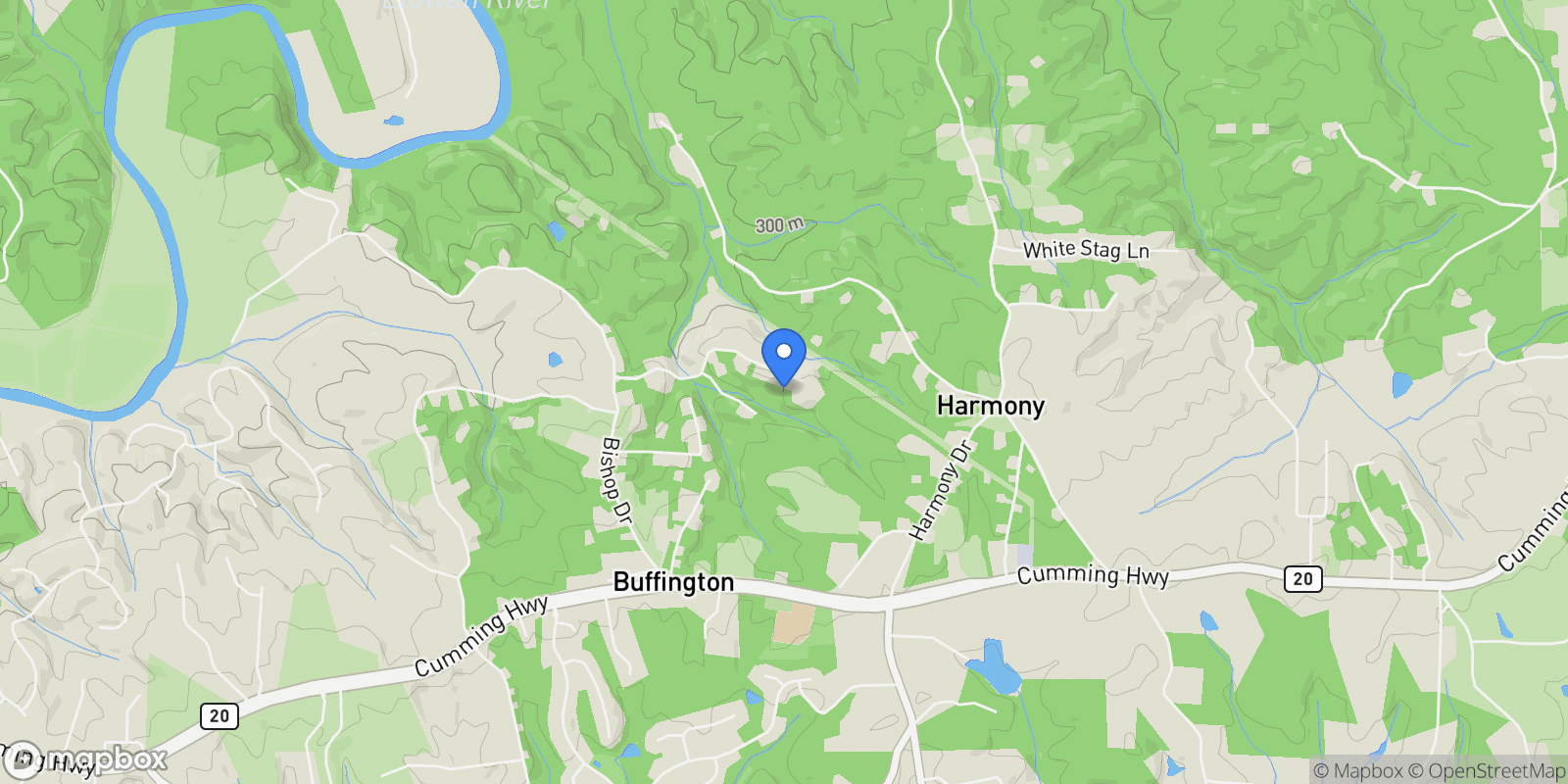 Map showing 114 Hardwood Lane, Canton, GA 30115, Canton, Georgia, United States.