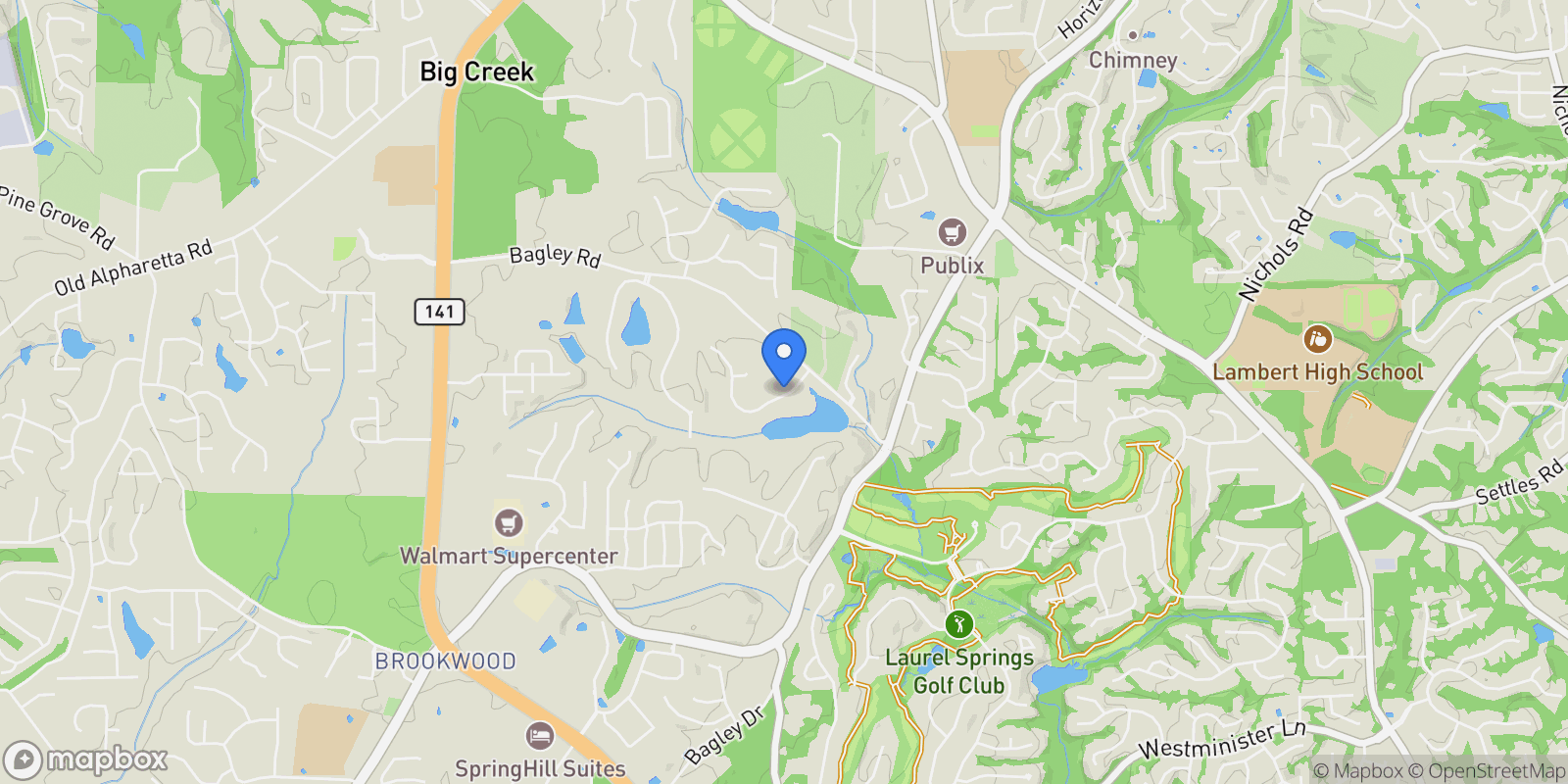 Map showing 2690 Portabella Lane, Cumming, GA 30041, Cumming, Georgia, United States.