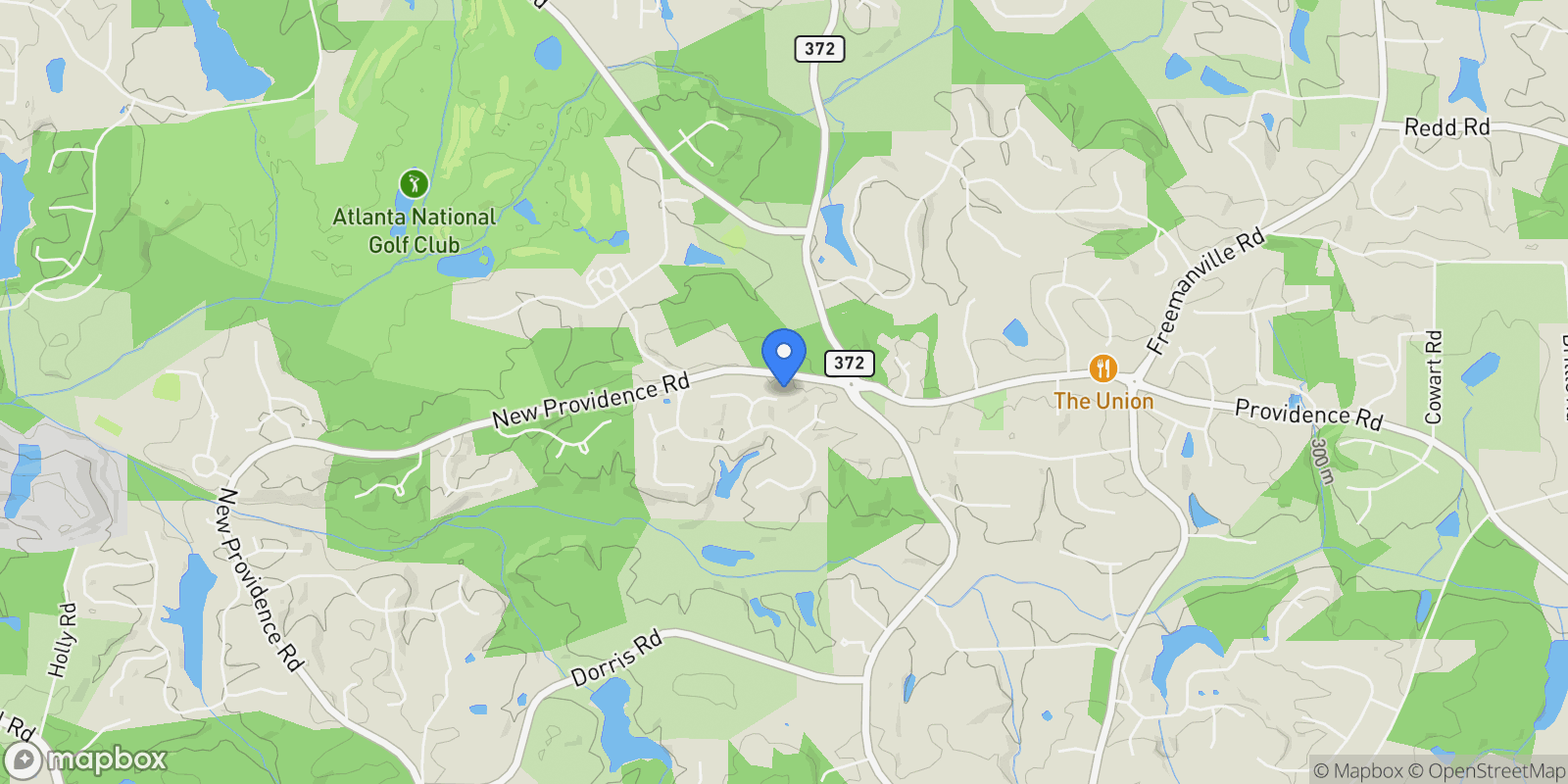 Map showing Milton, Georgia, United States.