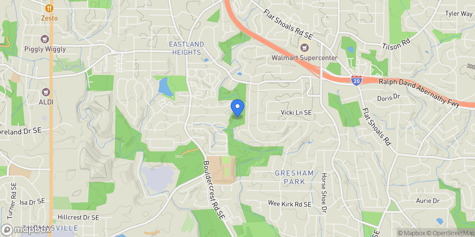 Map showing 2635 Clifton Run Place, Atlanta, GA 30316, Atlanta, Georgia, United States.