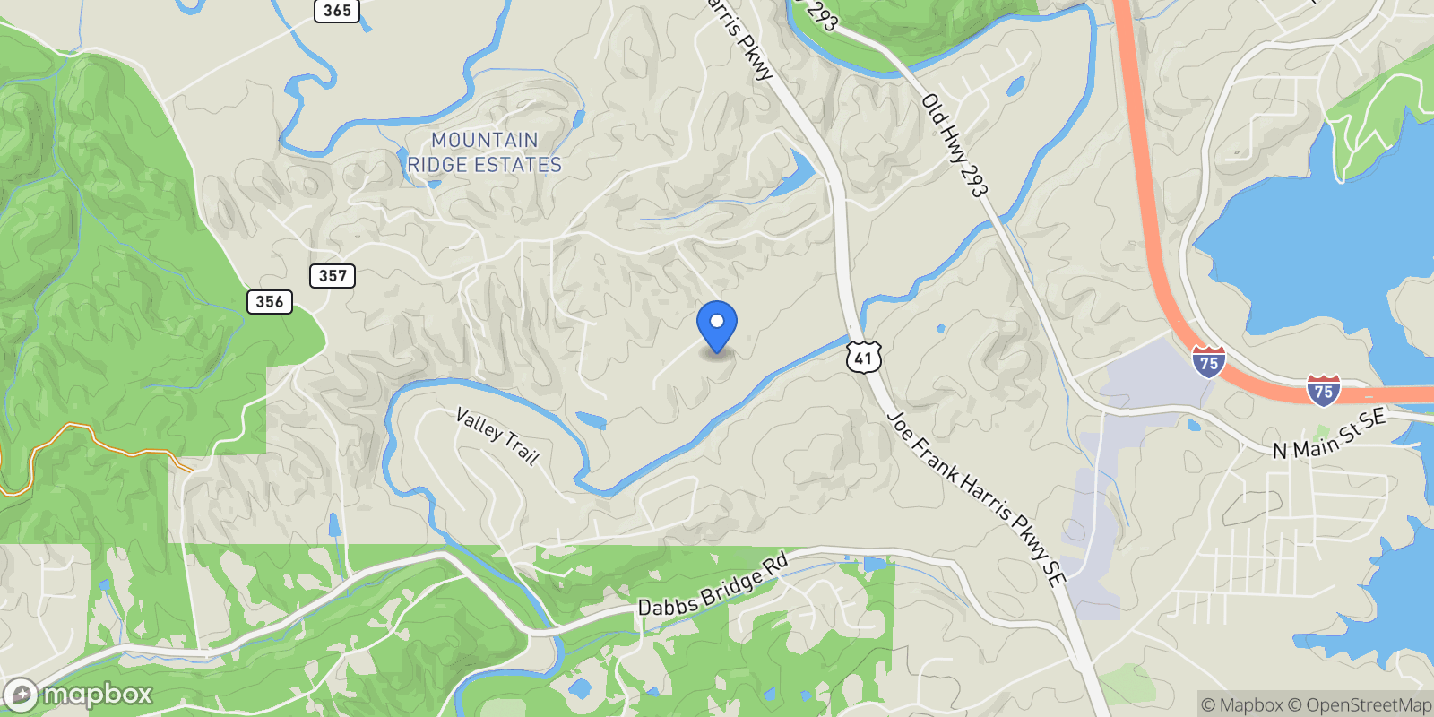 Map showing 27 Retreat Ridge SE, Cartersville, GA 30120, Cartersville, Georgia, United States.
