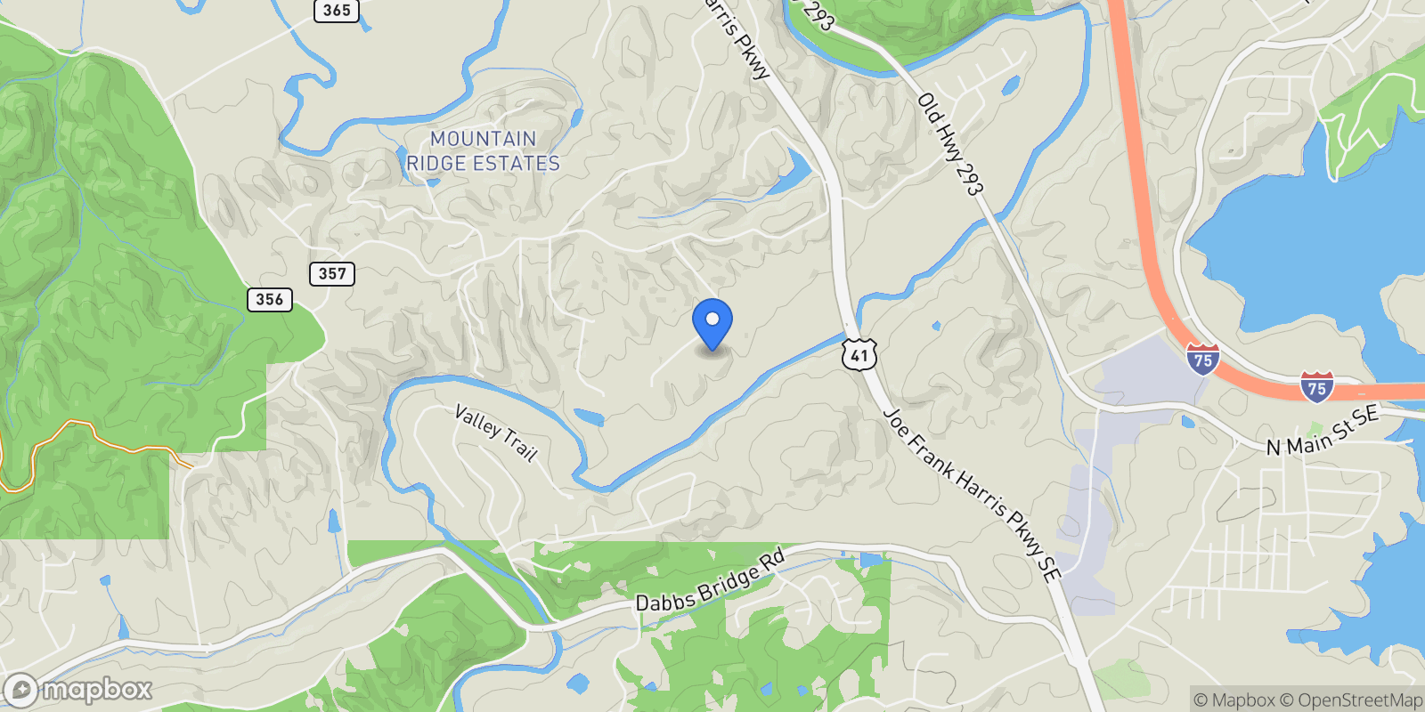 Map showing 27 Retreat Ridge SE, Cartersville, GA 30120, Cartersville, Georgia, United States.