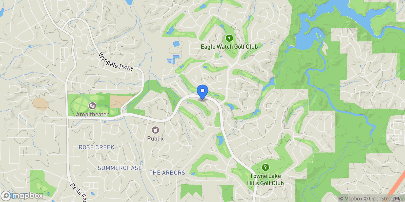 Map showing 227 Morning Mist Way, Woodstock, GA 30189, Woodstock, Georgia, United States.