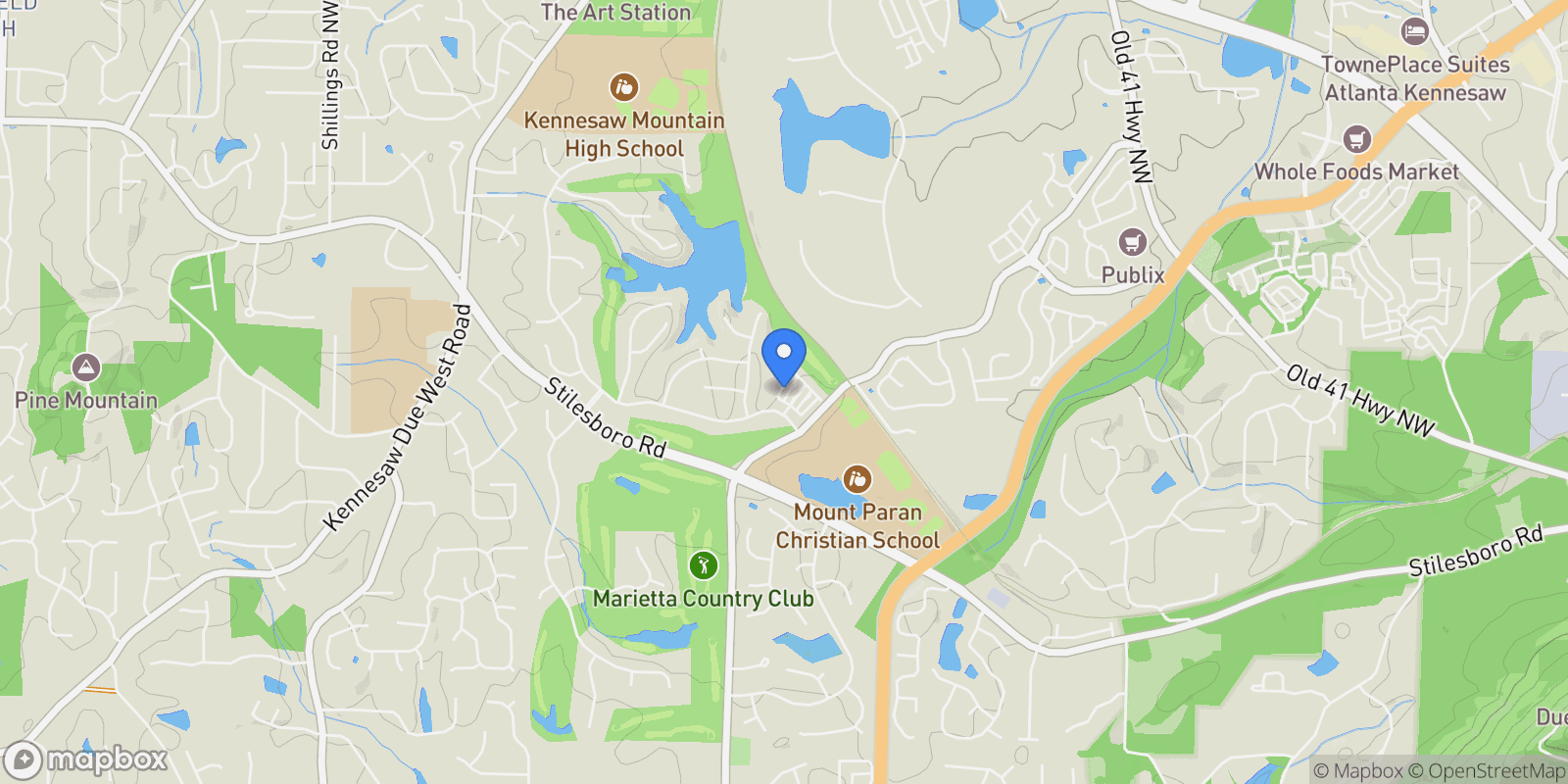 Map showing 2317 Saint Davids Square NW #12, Kennesaw, GA 30152, Kennesaw, Georgia, United States.