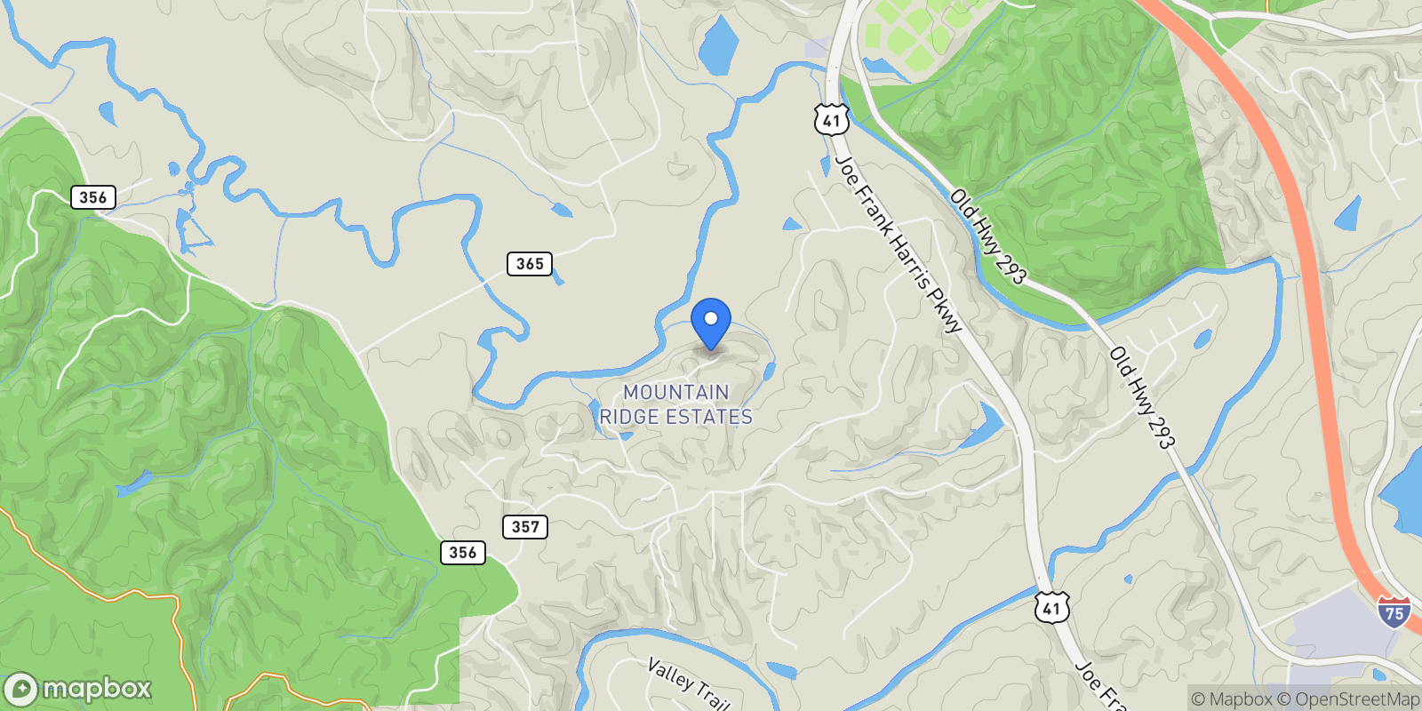 Map showing 23 Vista Woods Lane SE, Cartersville, GA 30120, Cartersville, Georgia, United States.