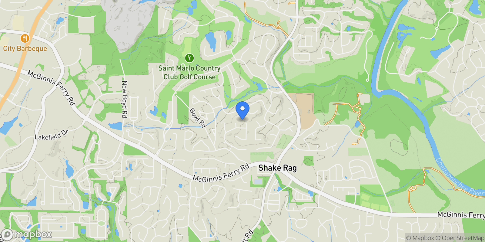 Map showing 1370 Boomer Circle, Suwanee, GA 30024, Suwanee, Georgia, United States.