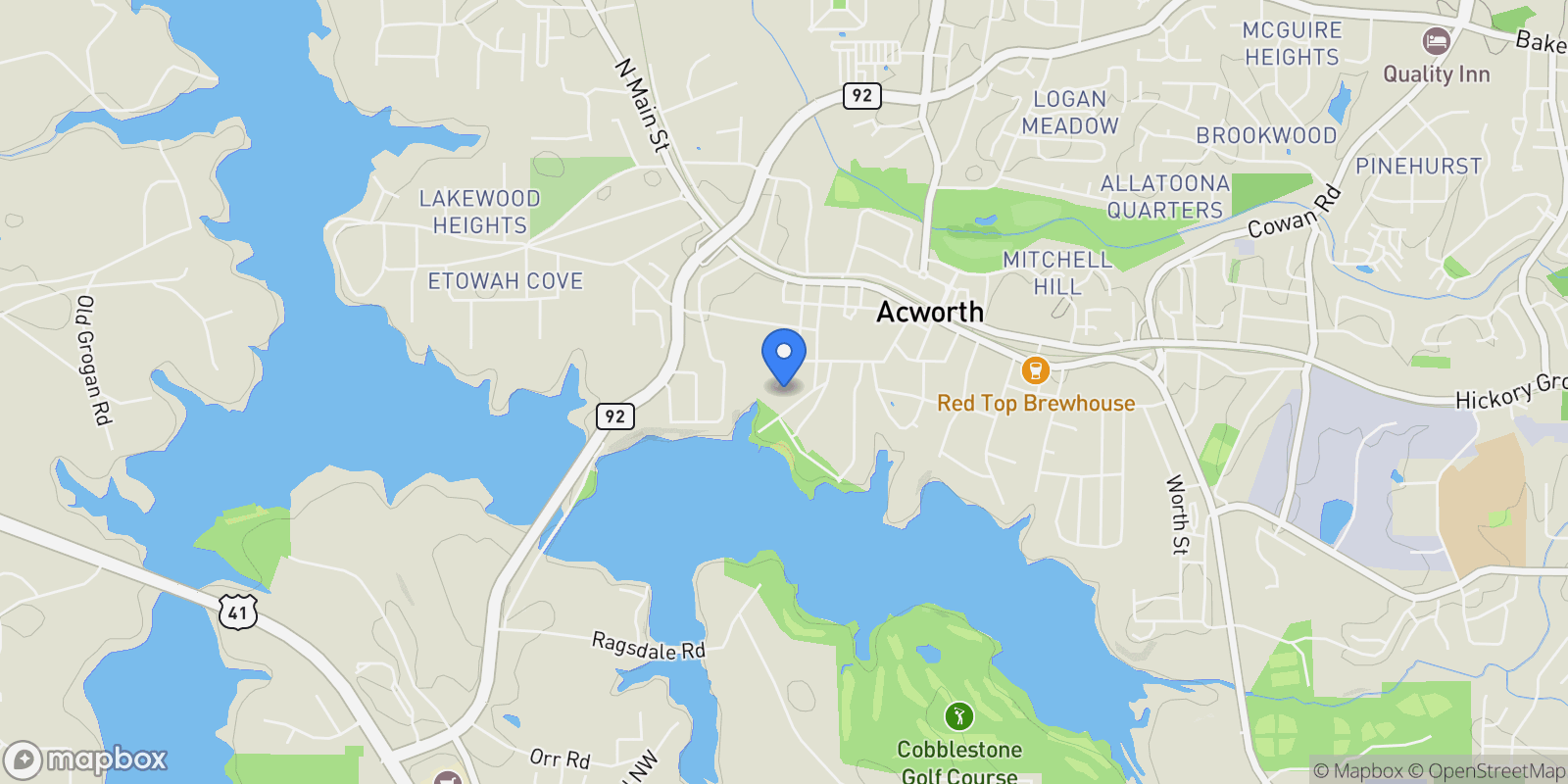 Map showing 4408 Lakeview Court, Acworth, GA 30101, Acworth, Georgia, United States.