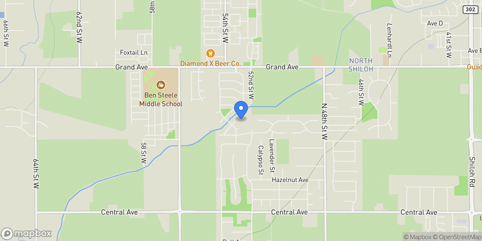 Map showing 5226 Rich Lane, Billings, MT 59106, Billings, Montana, United States.