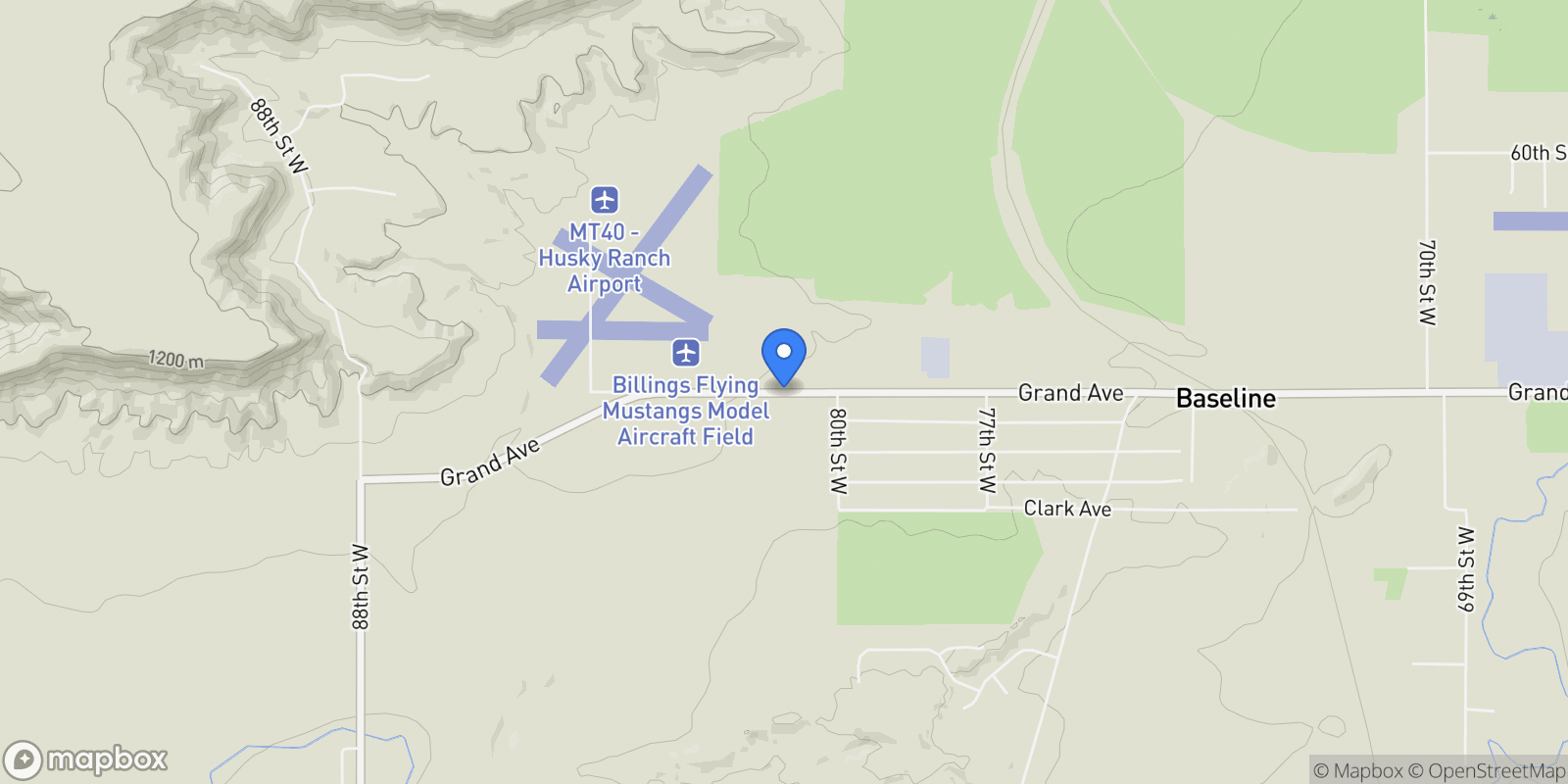 Map showing 7105 Grand Avenue, Billings, MT 59106, Billings, Montana, United States.