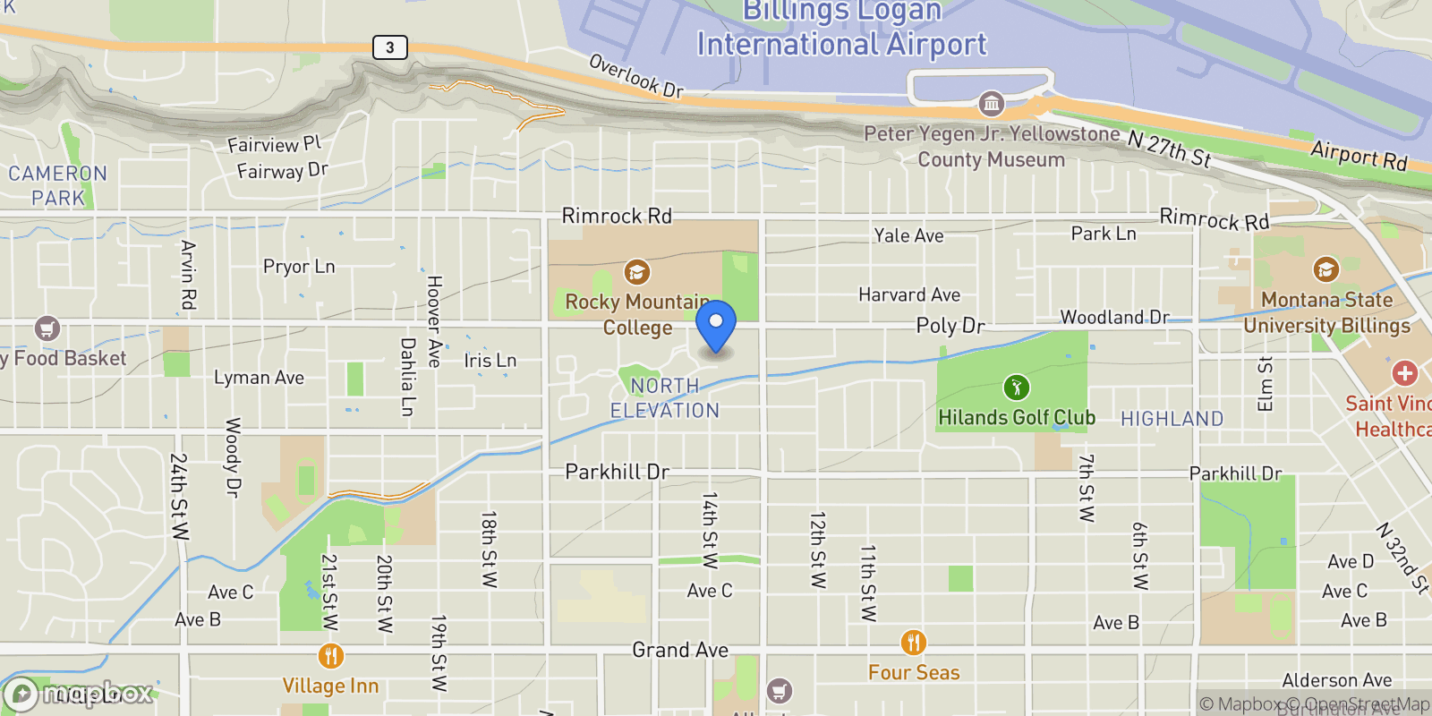 Map showing 41 Heatherwood Lane, Billings, MT 59102, Billings, Montana, United States.