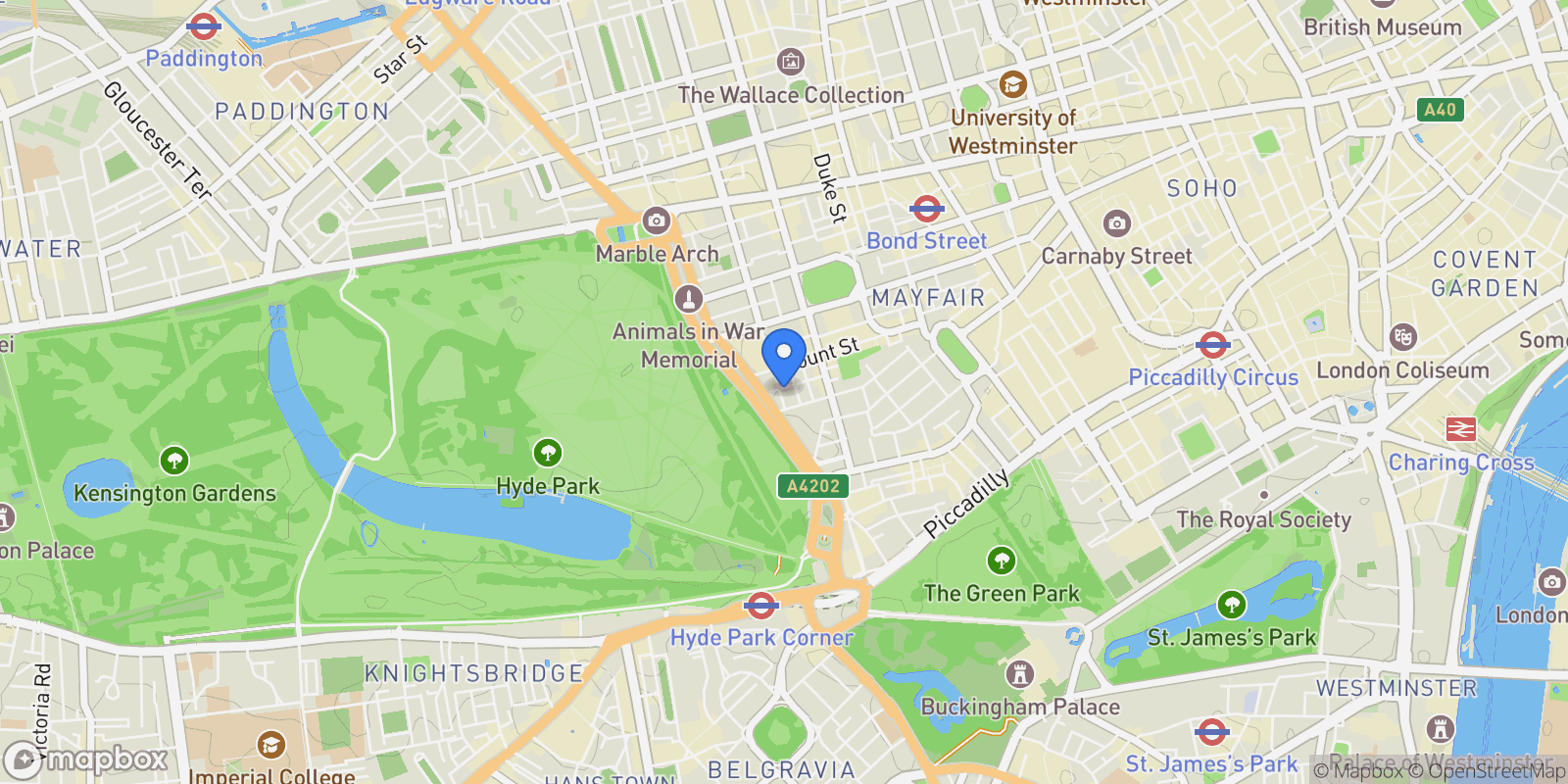 Map showing The Tower 12 Park Street, London, UNITED KINGDOM OF GREAT BRITAIN AND NORTHERN IRELAND, London, England, United Kingdom.