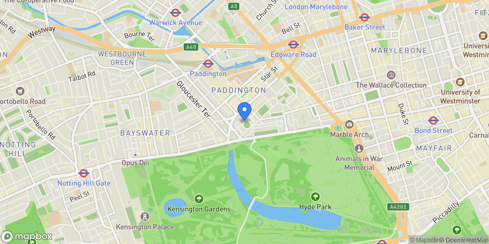Map showing Sussex Square London, London, UNITED KINGDOM OF GREAT BRITAIN AND NORTHERN IRELAND, London, England, United Kingdom.