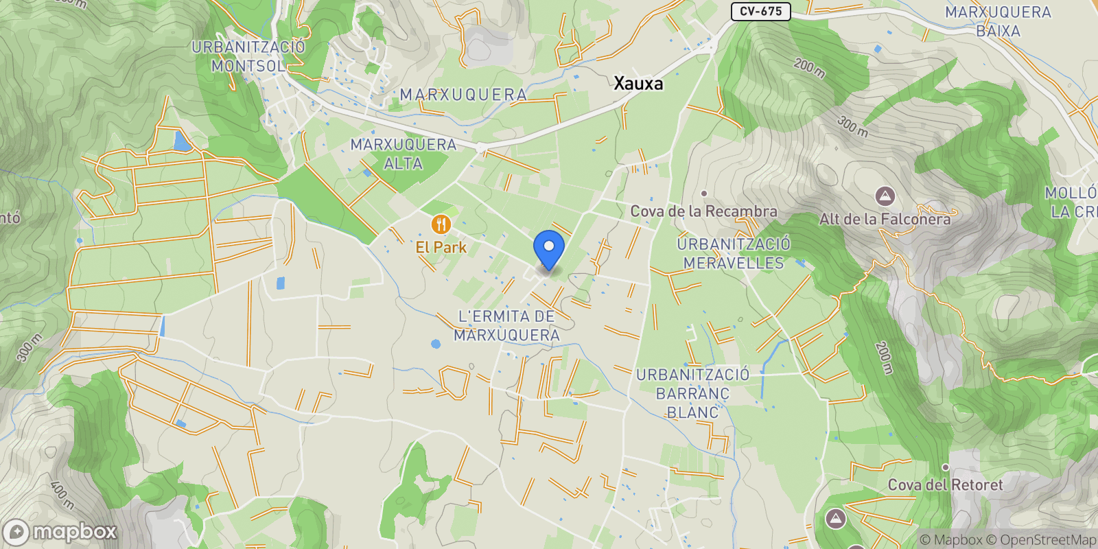 Map showing Urbanizaciones, Gandia, Valencia, Gandia, Gandia, Valencian Community, Spain.