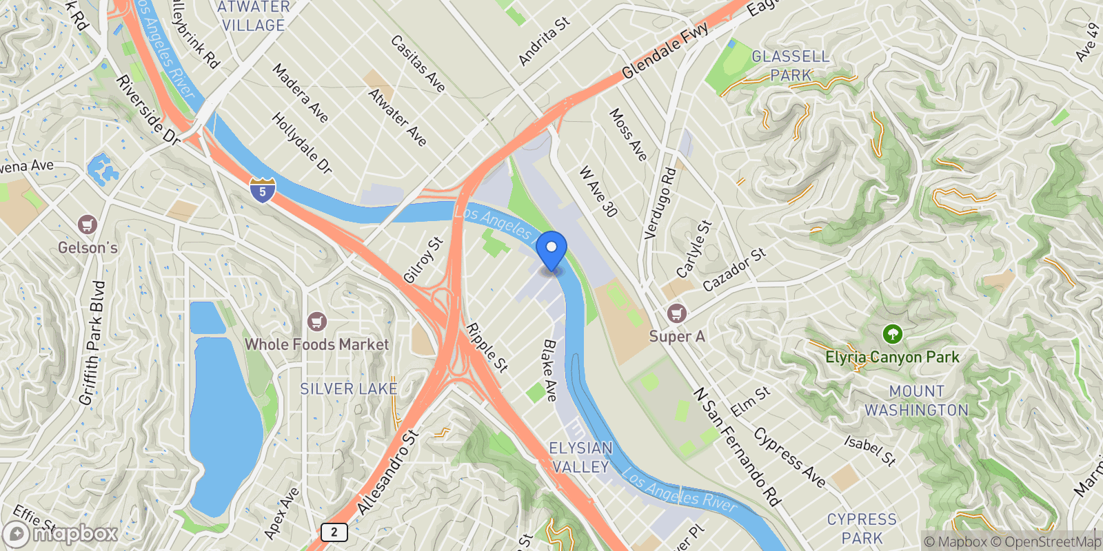 Map showing 3051 N Coolidge Avenue, Los Angeles, California, United States.