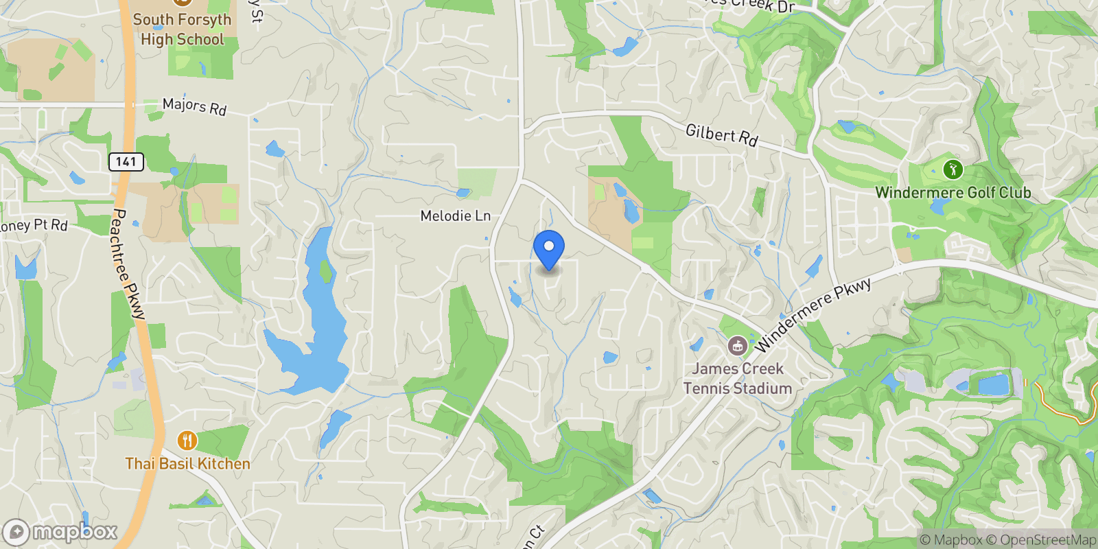 Map showing 2420 Bronze Court, Cumming, GA 30041, Cumming, Georgia, United States.