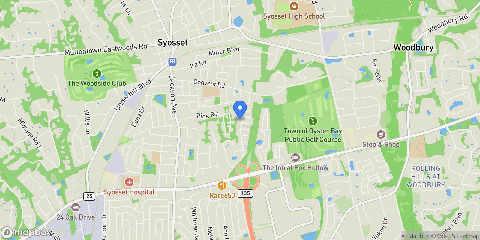 Map showing 154 Hidden Ridge Drive, Syosset, NY 11791, Syosset, New York, United States.