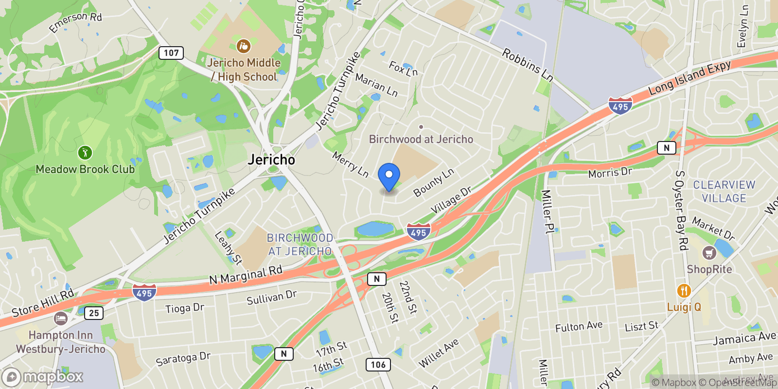 Map showing 28 Maytime Drive , Jericho, NY 11753, Jericho, New York, United States.