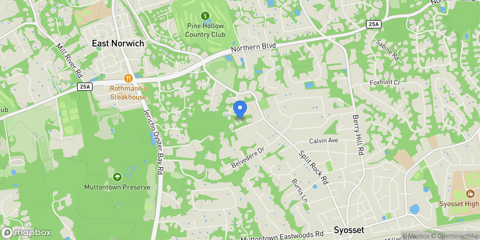 Map showing 353 Split Rock Road, Syosset, NY 11791, Syosset, New York, United States.