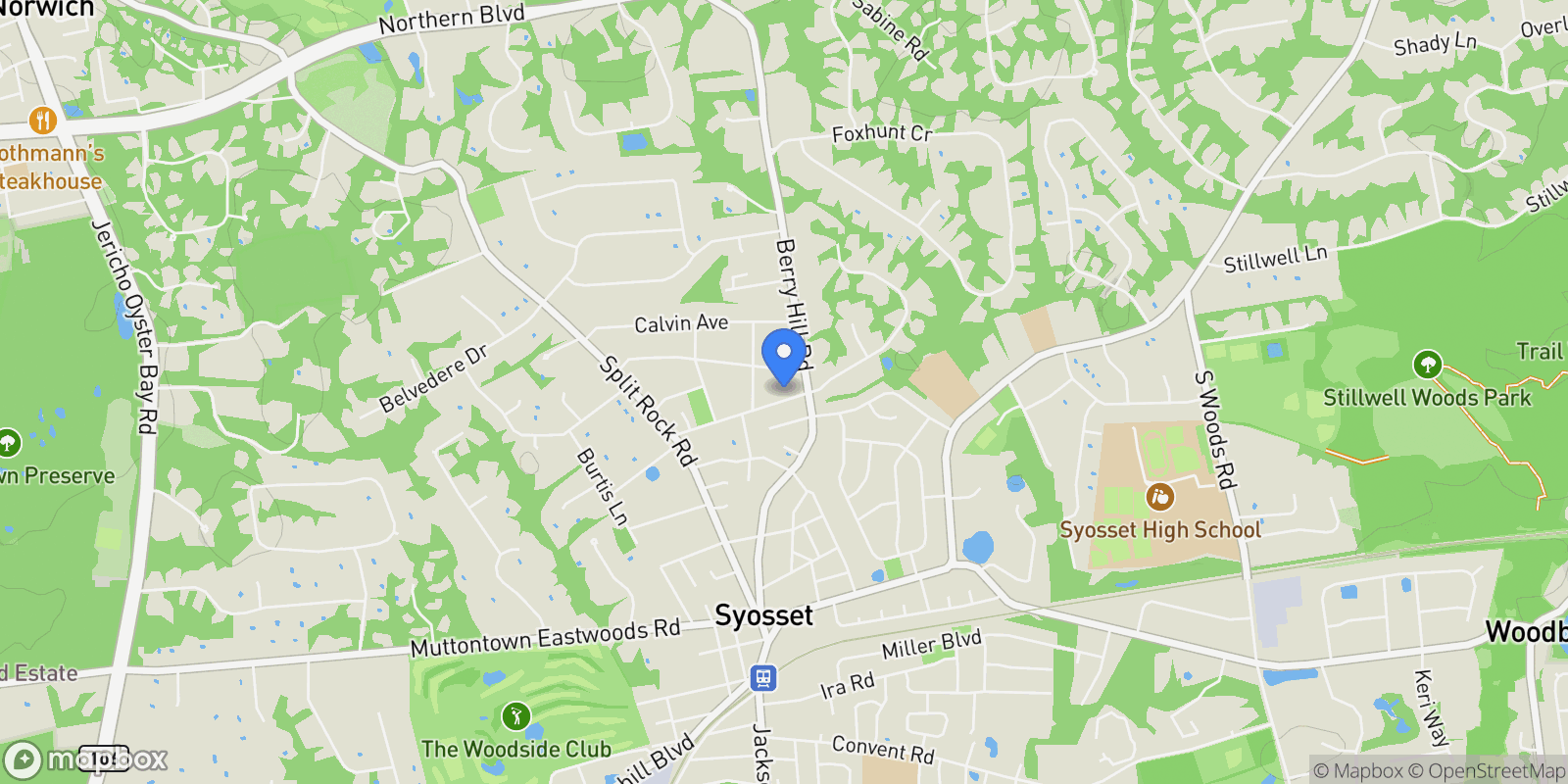 Map showing 12 School House Lane, Syosset, NY 11791, Syosset, New York, United States.
